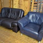 Couch Sofa 2er Sessel Leder