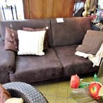Sofa 2er Leder braun