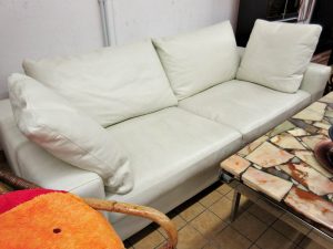 Sofa Camerich Leder cremeweiss