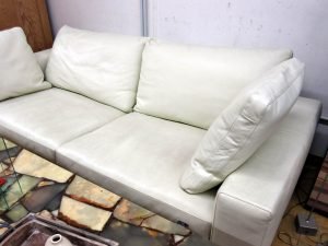 Sofa Camerich Leder cremeweiss