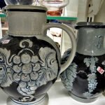 Weinkaraffe Steingut retro antik