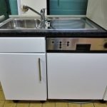 Einbauküche weiss 345 Geschirrspüler