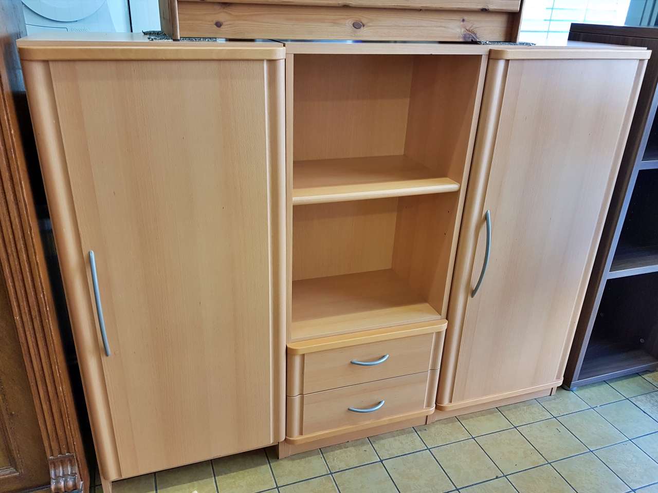 Kommode Dielenschrank Holz Buche