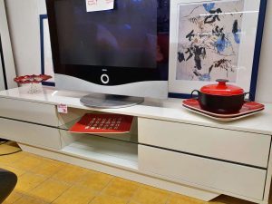 Lowboard TV-Board weiss Hochglanz