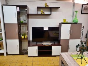 Wohnwand Einzelelemente modern 2farbig