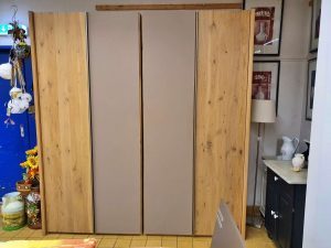 Kleiderschrank 2 Stück Musterring Wildeiche Glas